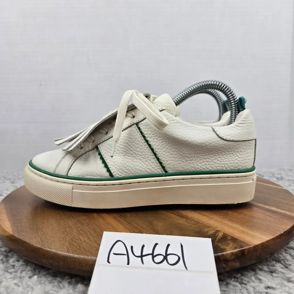 G/Fore G4 Womens 6 Kiltie Disruptor White Green Leather Spikeless Golf Shoe